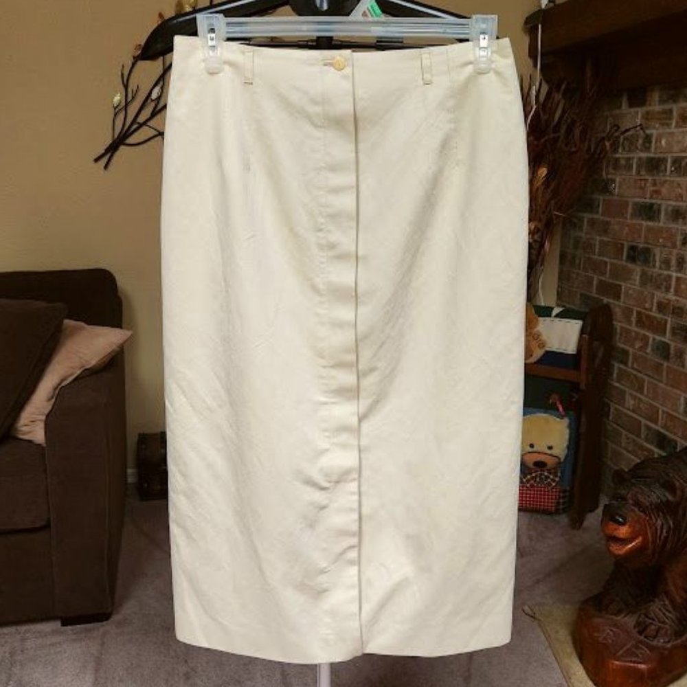 NWT Talbots sz 14P petites light tan skirt - Picture 1 of 3